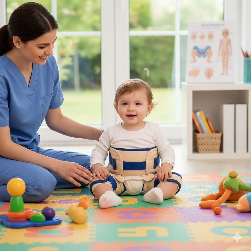 درمان دررفتگی مادرزادی لگن در کودکان تا ۴ سال و بالاتر