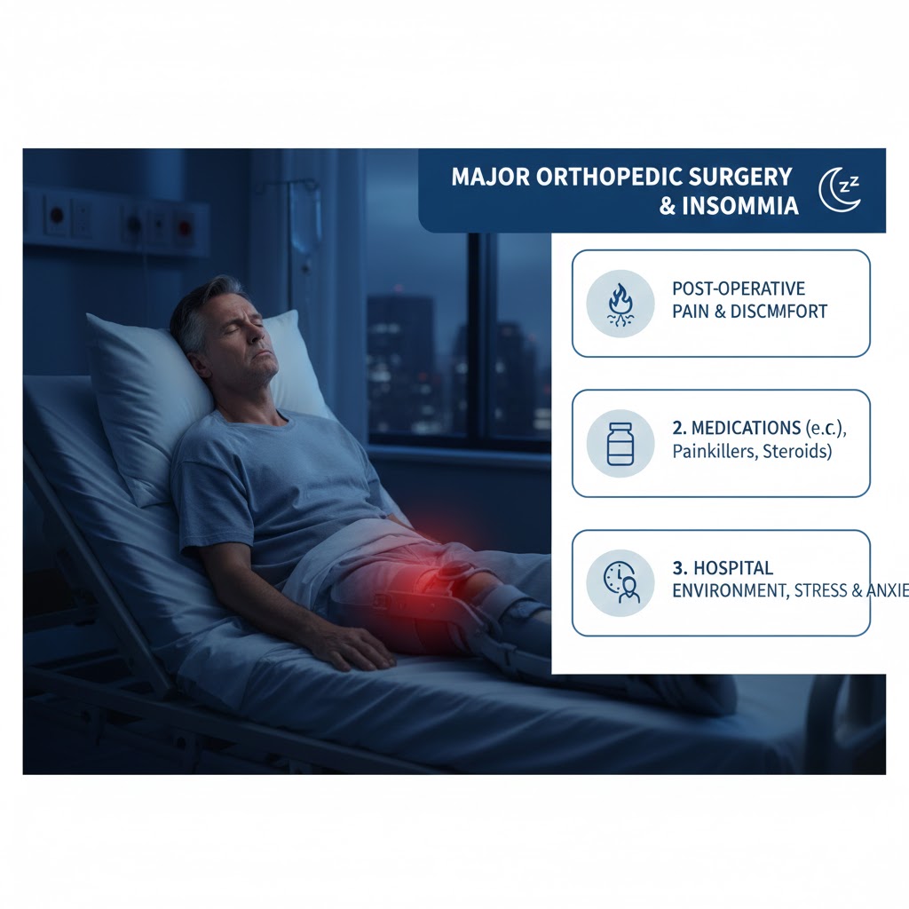 علت بی‌خوابی بعد از جراحی‌های بزرگ ارتوپدی چیست؟