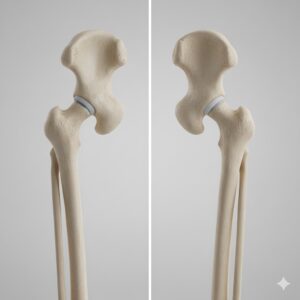 گردن استخوان ران کجا است؟