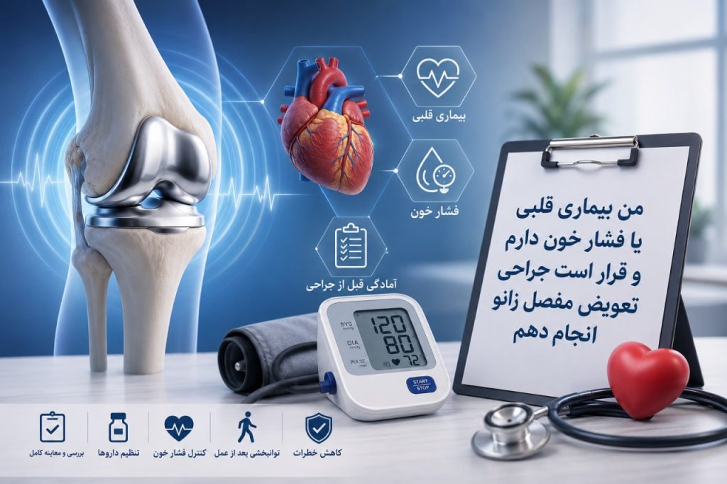 بیماری قلبی یا فشار خون و جراحی تعویض مفصل زانو | هر آنچه باید قبل از عمل بدانید