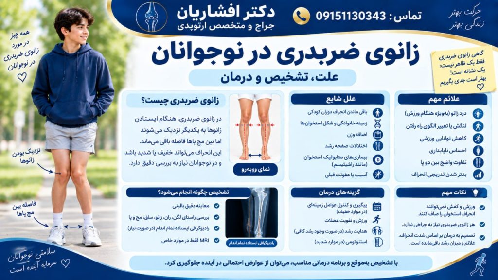 زانوی ضربدری در نوجوانان؛ علت، تشخیص و درمان